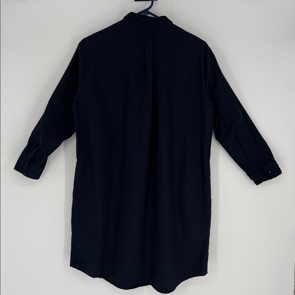 Pomander Place French Navy Polly Relaxed Fit Shirt Mini Dress Size M - Picture 8 of 12